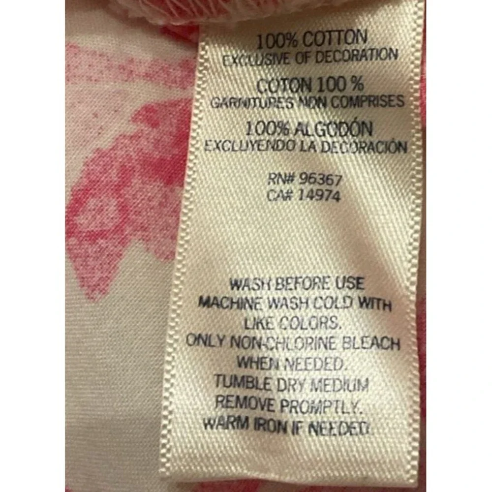 OshKosh B’gosh Toddler Girls Pink Lotus Flower Ribbon Smocked Sundress Size 2T